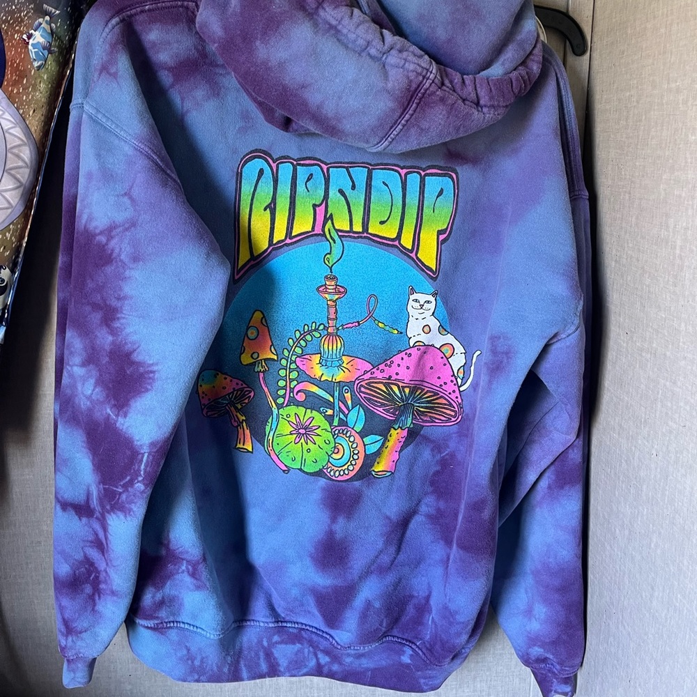 rip n dip blue & purple tie dye hoodie